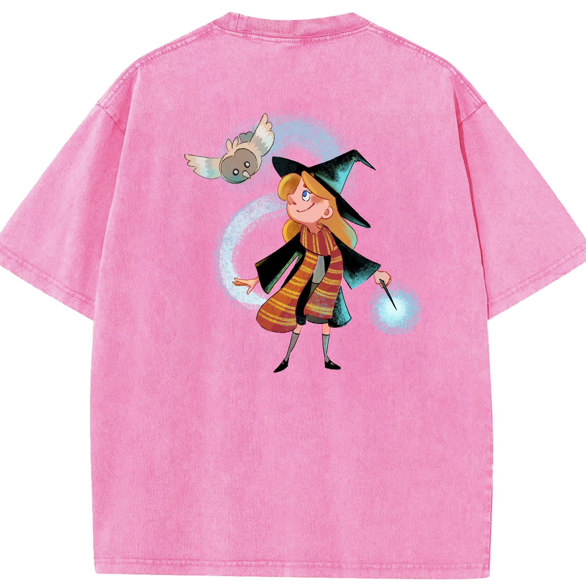 （画像用） Harry Potter ハリー・ポッターシリーズ 綿100% ヴィンテージ風 半袖Tシャツ（背面プリント）